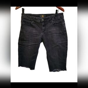 Lucky Brand Women’s Size 6/28 Lolita Skinny Black Cutoff Knee Shorts